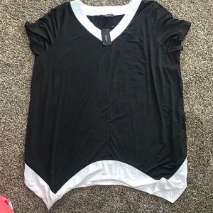 Plus Size Black and White Tunic